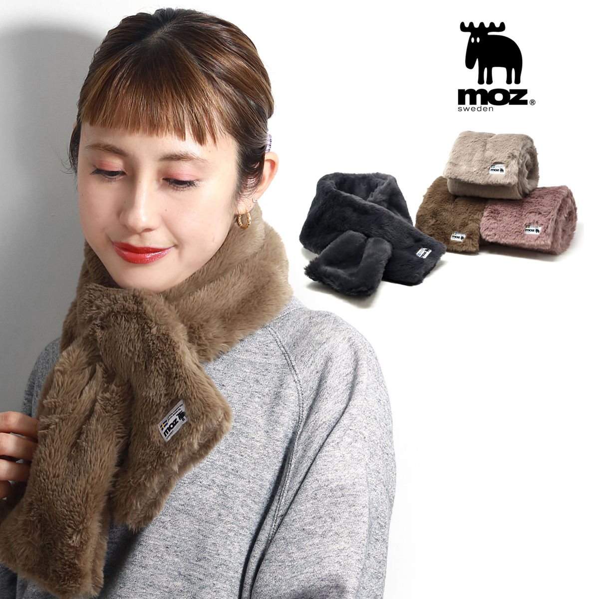 moz（モズ） マフラー フェイクファー レディース キッズ ティペット