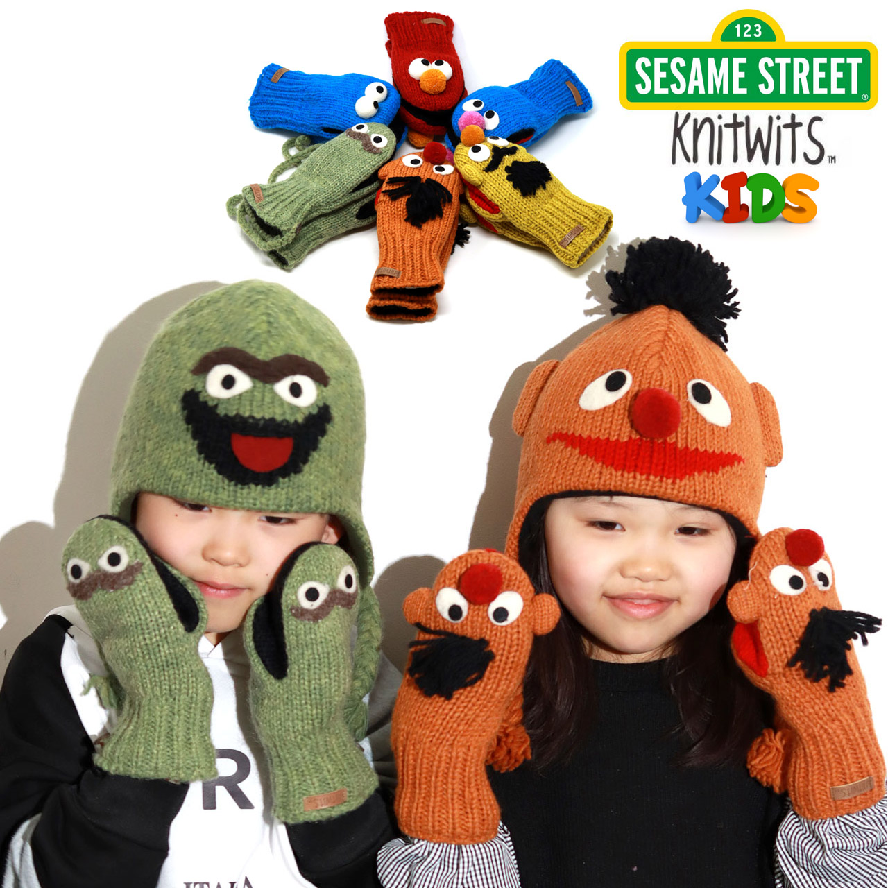 手袋 キッズ セサミストリート グッズ 三トン手袋 キッズ雑貨 セサミ sesame street キャラクターグッズ 子供用 子供 クッキーモンスター キッズサイズ｜elehelm-hatstore｜04