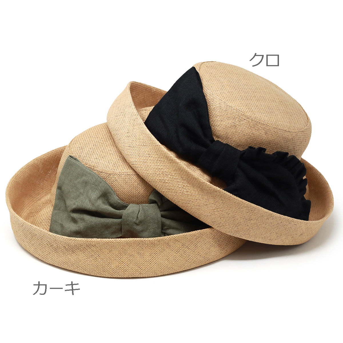 Barairo no Boushi 帽子 レディース つば広 春夏 麻リボンシート