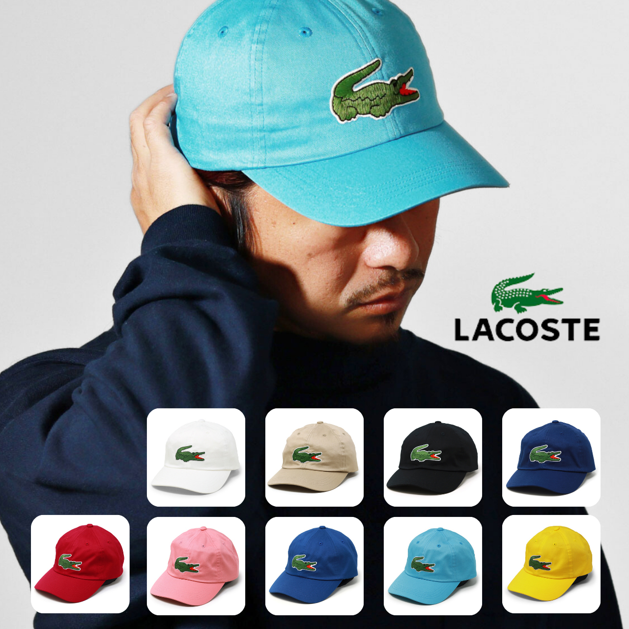 エメラルド＠海✩.*新品未使用 LACOSTE ラコステ 刺繍入りキャップ エメラルド＠海✩.*様専用新品未使用 LACOSTE ラコステ 刺繍入り