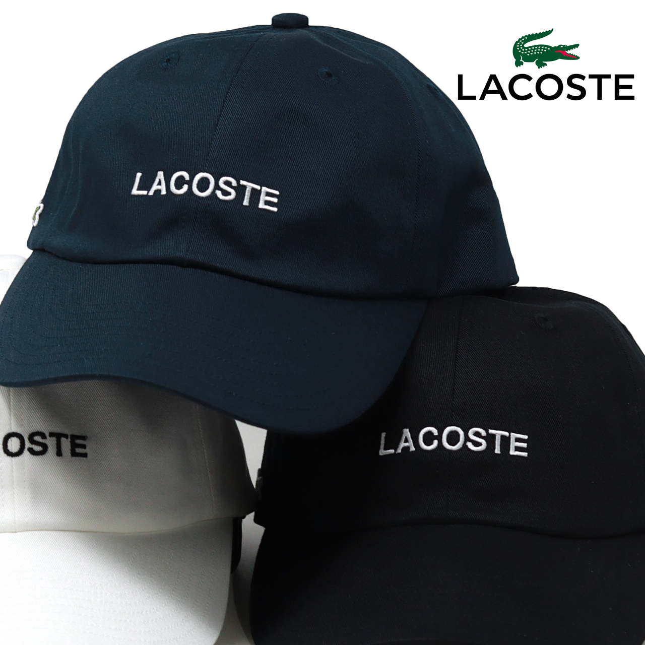LACOSTE 帽子 キャップ メンズ 夏用 ラコステ コットン 春夏 綿