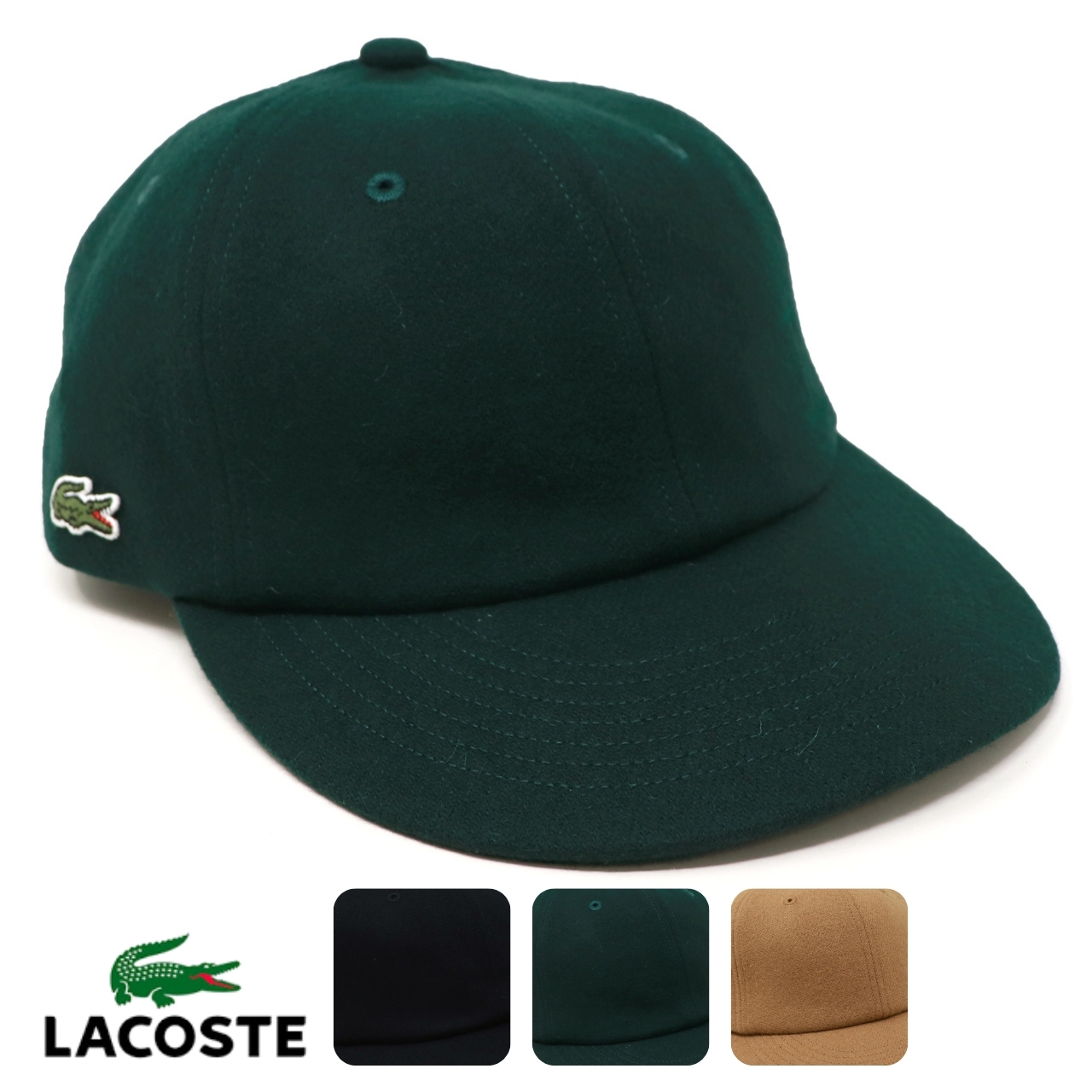 LACOSTE（ラコステ） キャップ フランネル 帽子 メンズ 毛 シンプル