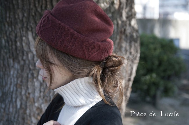 ワッチ piece de lucile 保温 ニットキャップ レディース 折りたためる