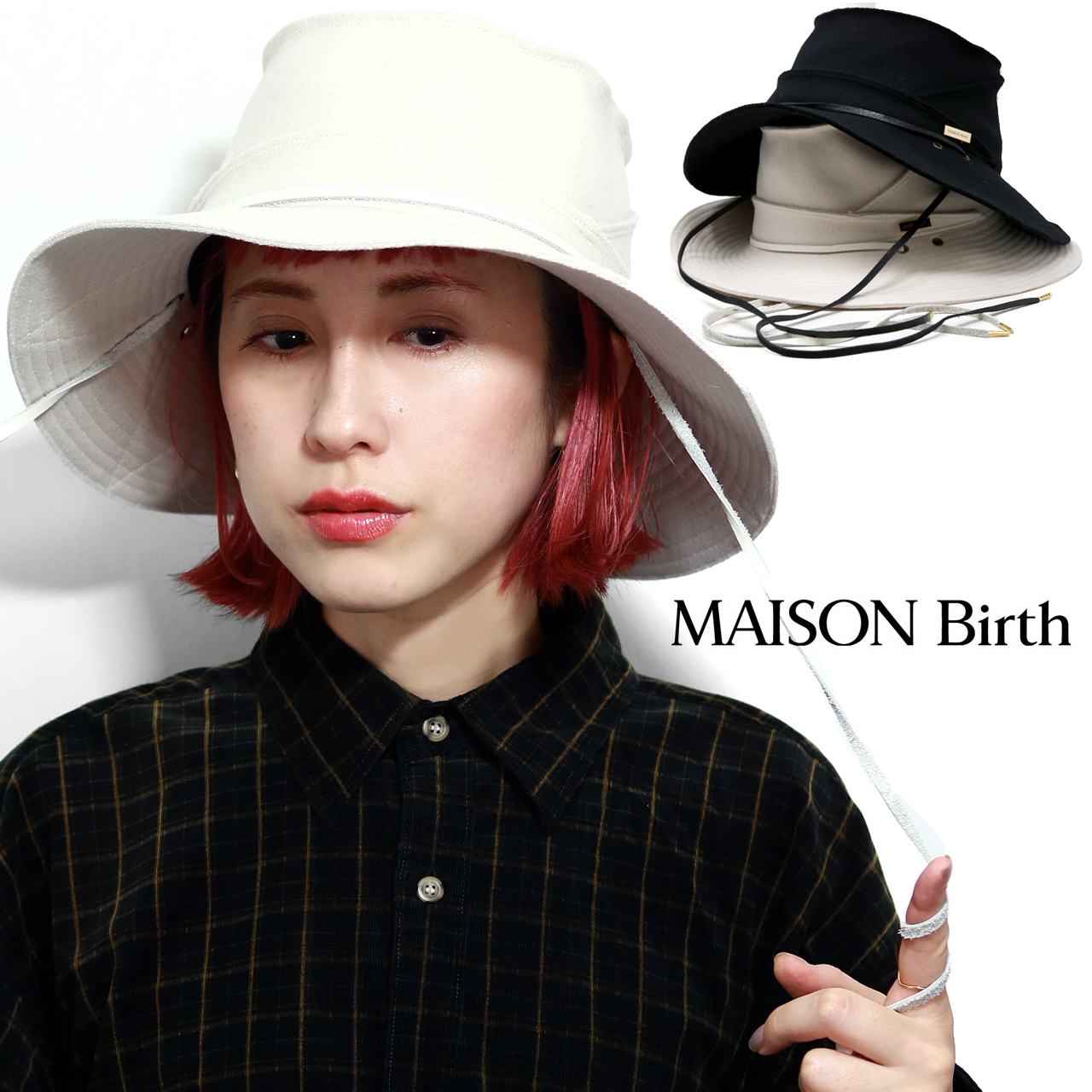 MAISON Birth（メゾンバース） ハット レディース 紐付き帽子 フェルト