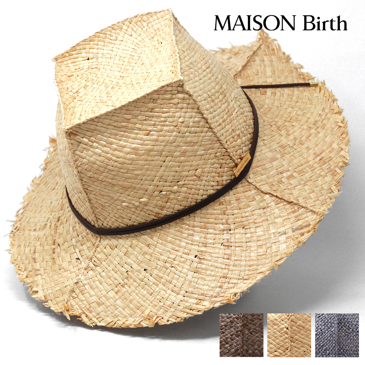 MAISON Birth ハット レディース ラフィアハット オプティモ型