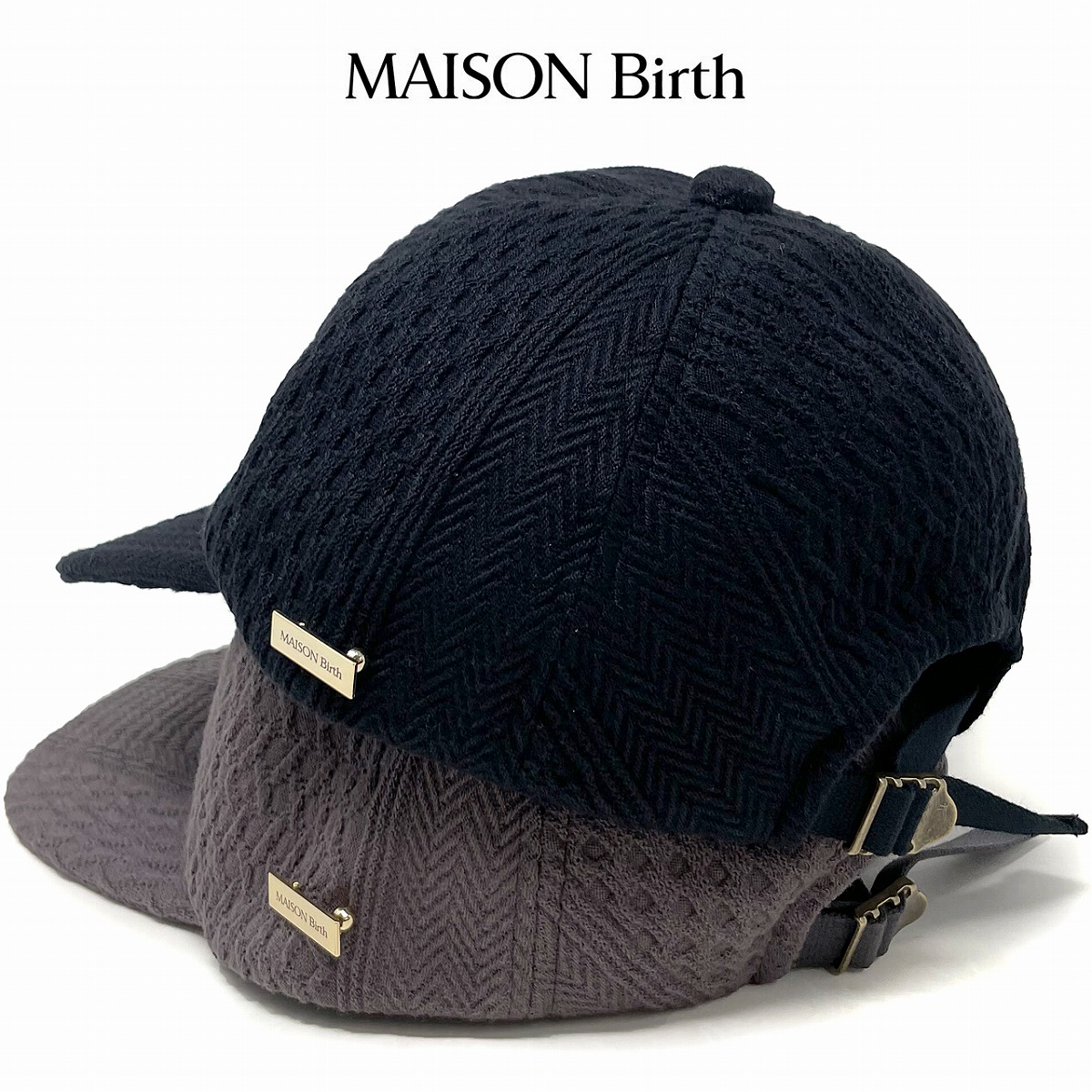 キャップ レディース コットンニット キャップ メンズ 秋冬 メゾンバース 柄編み 帽子 メンズ 帽子 レディース MAISON Birth 日本製  パイル生地