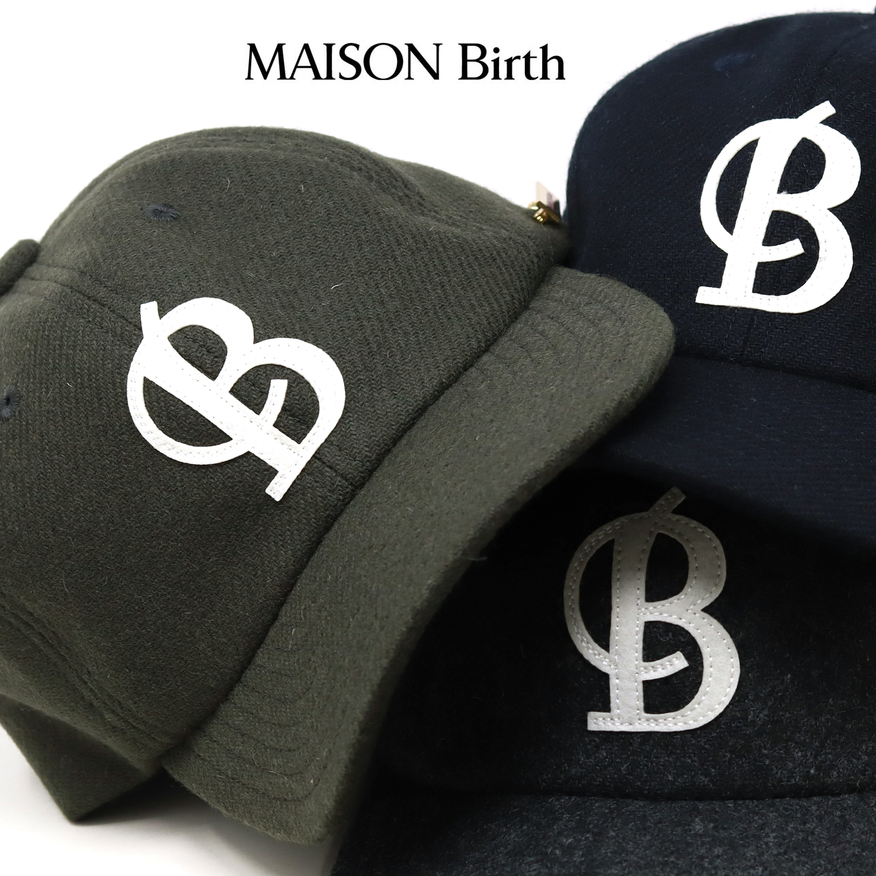 MAISON Birth（メゾンバース） コーデュラナイロン メンズ ウール 帽子