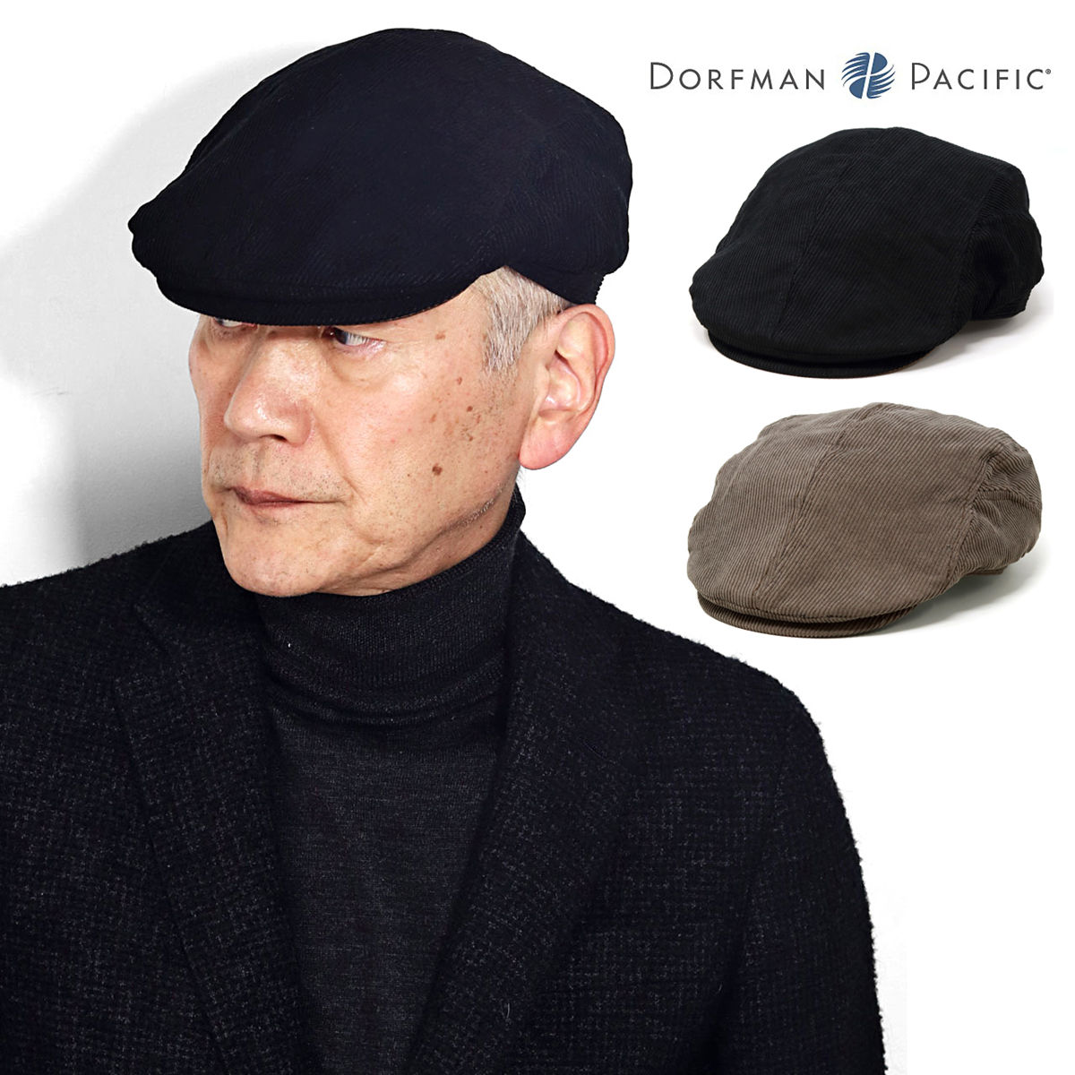 【21AW】マリアーノ MAGLIANO 牛革 ハンチング帽 M 黒 帽子 爆買 ハンチング 黒 シンプル ハンチング帽 ブラック ブランド