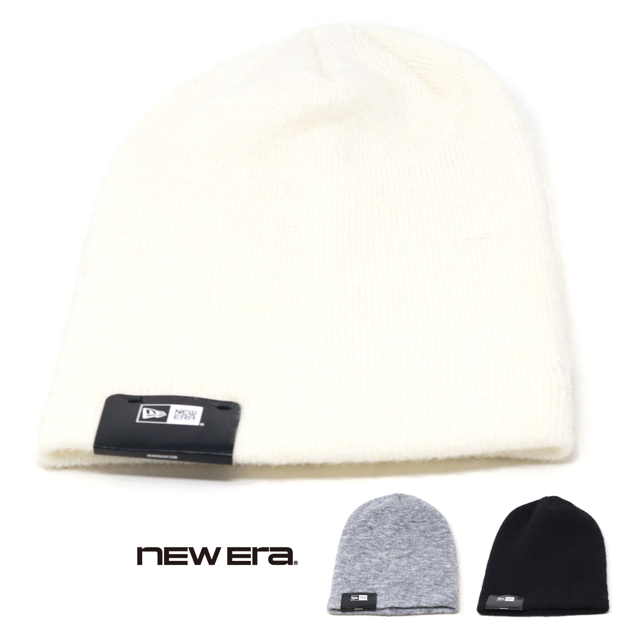 NEW ERA ニューエラ ニット帽　(ホワイト) ニューエラ（NEW ERA）（メンズ、レディース）帽子 ニットキャップ