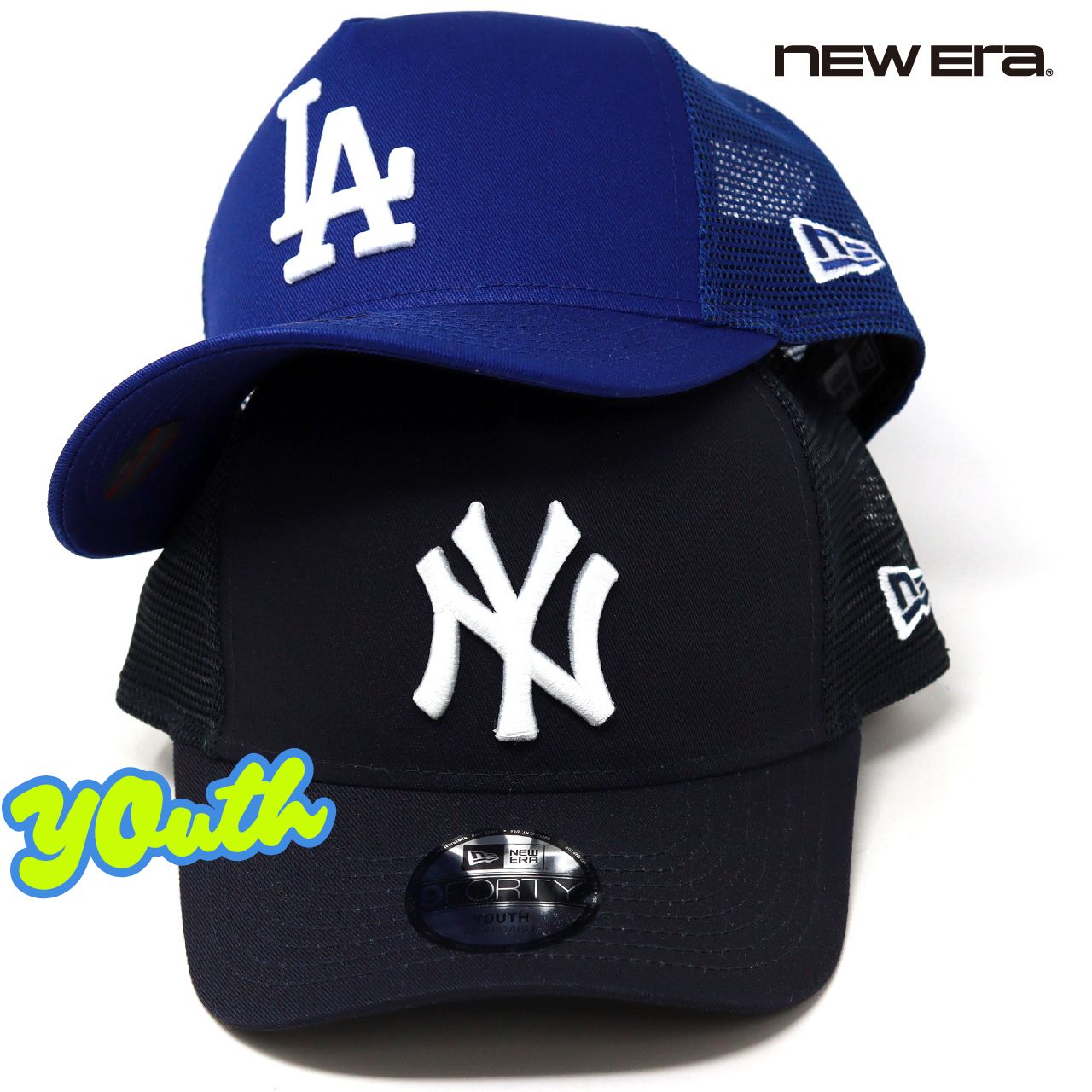 NEW ERA（ニューエラ） キッズ Youth 9FORTY A-Frame トラッカー MLB