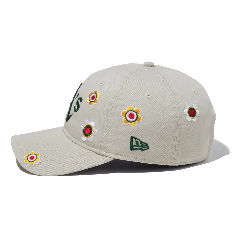 ニューエラ レディース キャップ 花柄 帽子 ドジャース ヤンキース アスレチックス ロゴ NEWERA 9TWENTY MLB Flower  Embroidery 秋冬 全3色