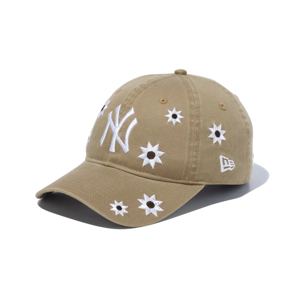 ニューエラ レディース キャップ 花柄 帽子 ドジャース ヤンキース アスレチックス ロゴ NEWERA 9TWENTY MLB Flower Embroidery 秋冬 全3色｜elehelm-hatstore｜04