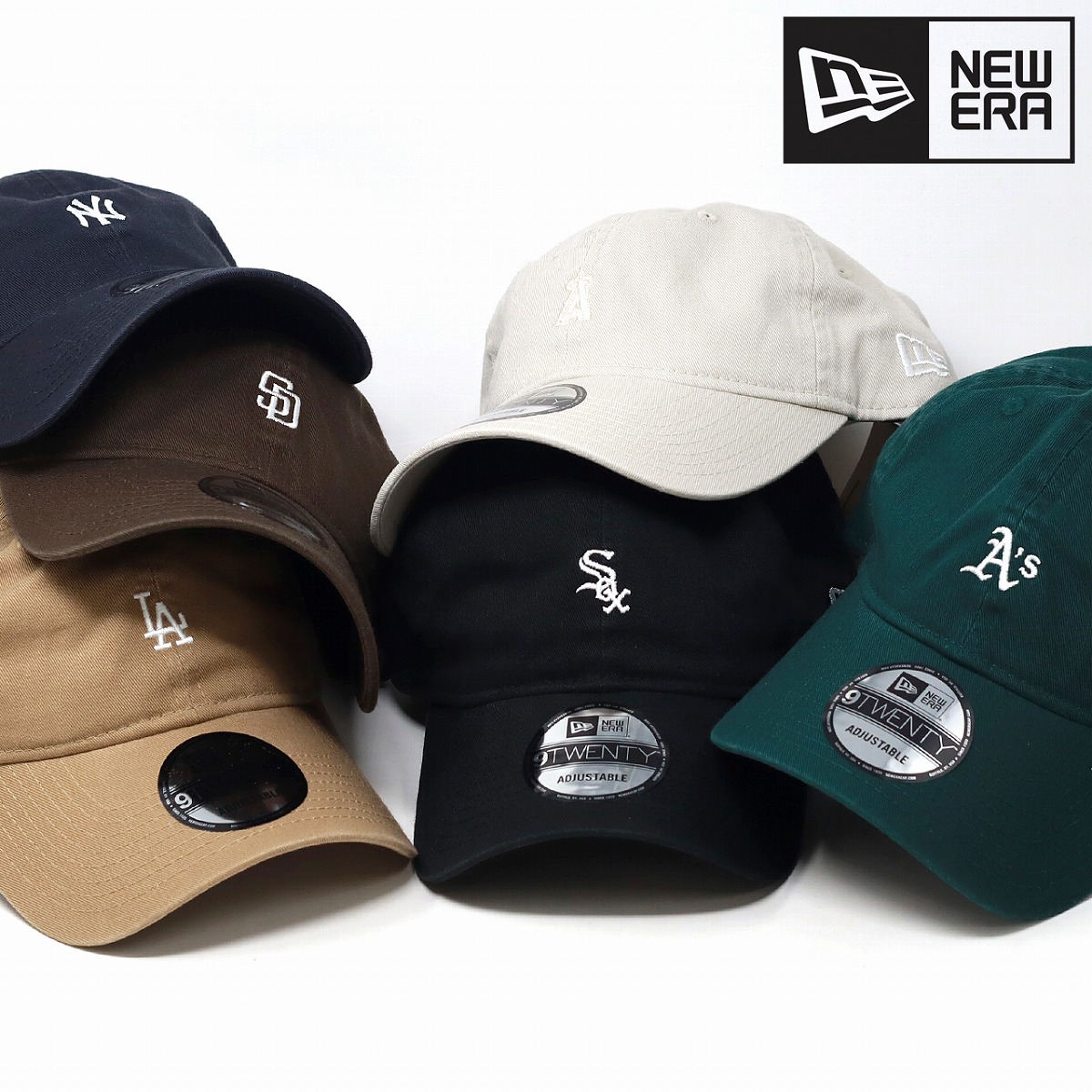 NEWERA 9TWENTY MLB Mini Logo ニューエラ キャップ ミニロゴ メジャーリーグ ベースボールキャップ メンズ レディース  全6色