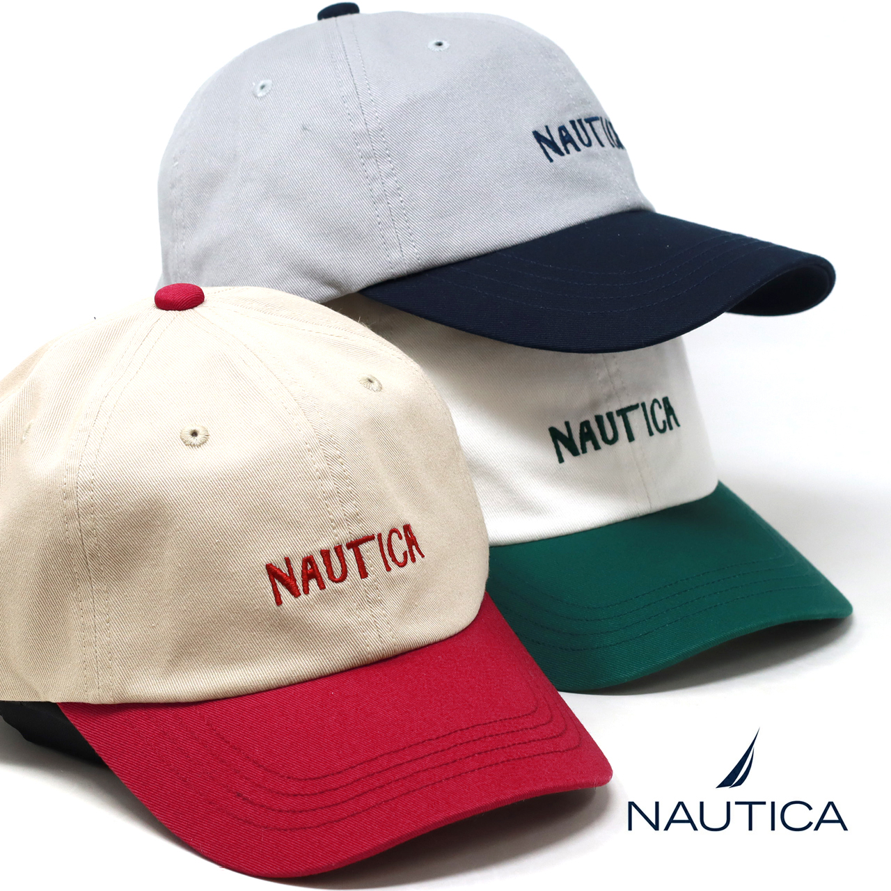ノーティカ 帽子 6パネルキャップ メンズ キャップ フリーサイズ 男女兼用 コットン NAUTICA 80年代 90年代 ファッション ベースボールキャップ｜elehelm-hatstore｜02