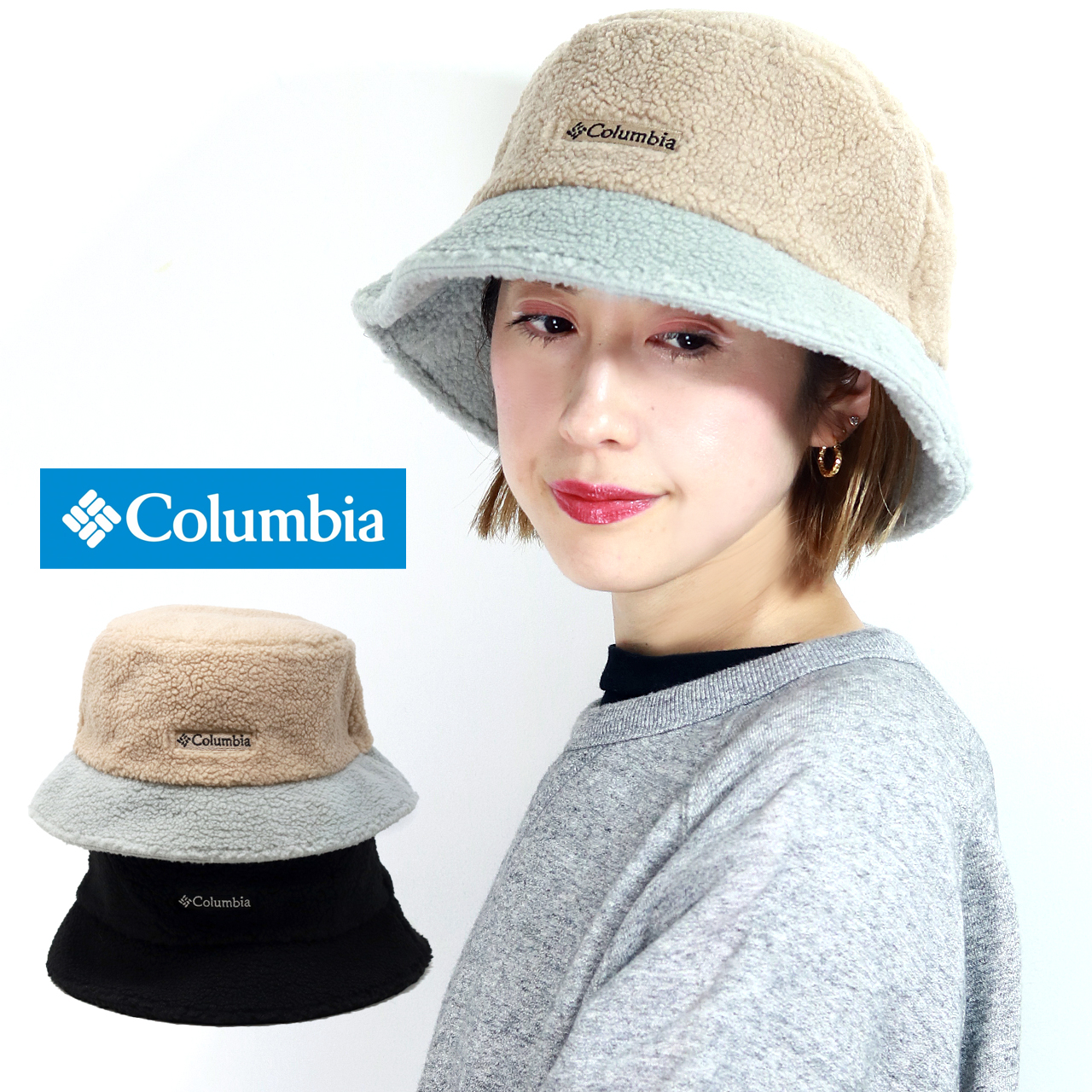 【超レア】80s columbia 激レア フリースチューリップハット 希少 L XL 帽子