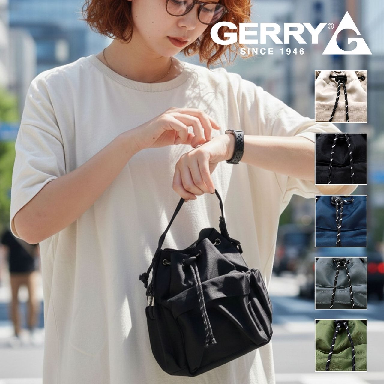 GERRY（ジェリー） ショルダーバッグ 巾着バッグ ハンドバッグ GERRY