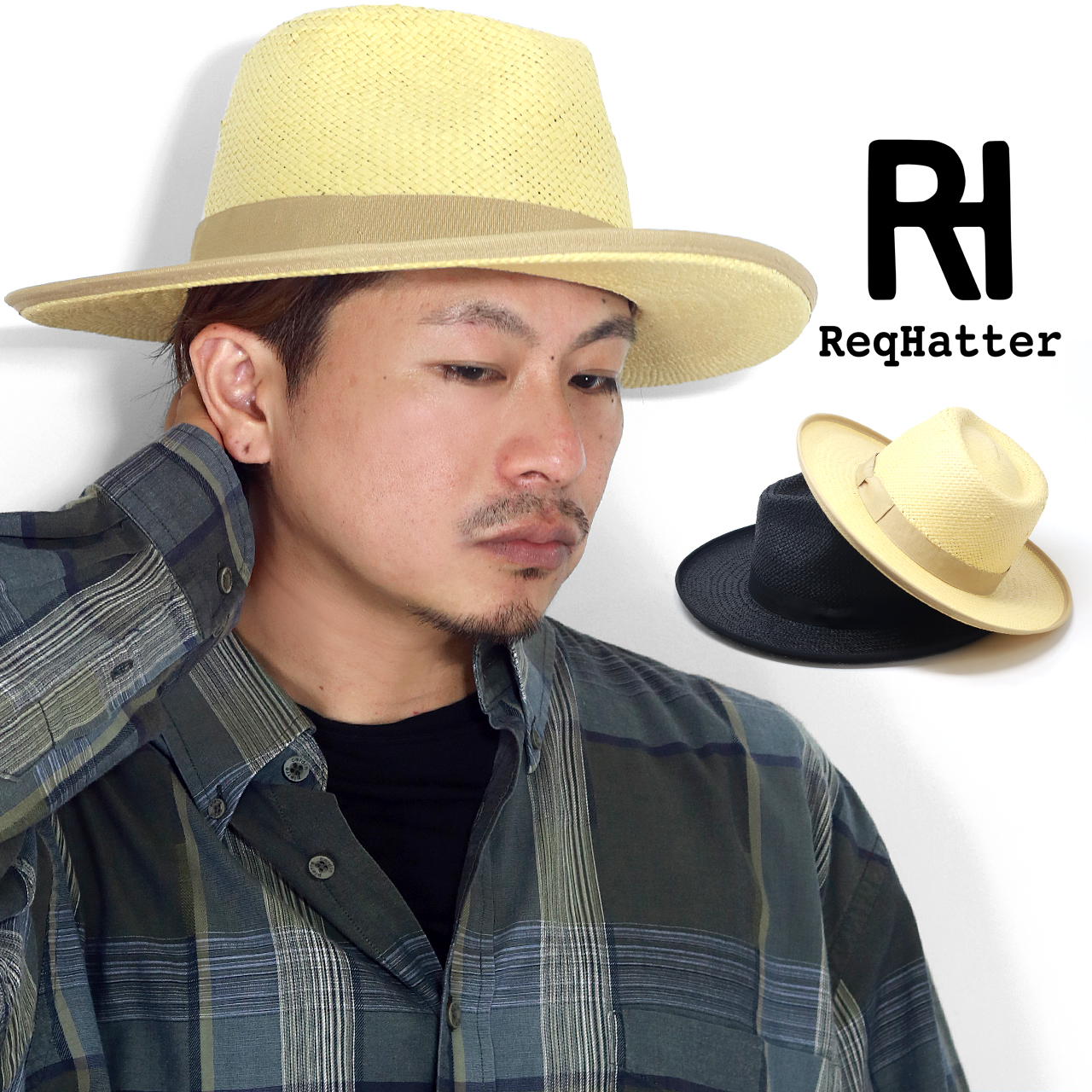 エッジアップハット ストローハット メンズ ペーパー つば広帽子 麦わら帽子 レディース ReqHatter ハット メンズ レックハッター ストローハット レディース｜elehelm-hatstore｜02