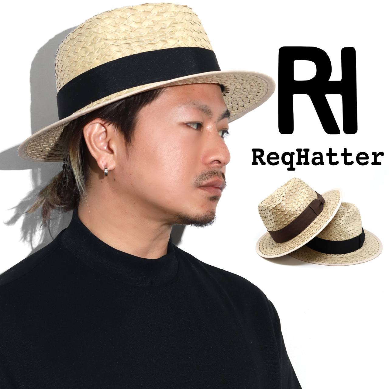 中折れハット メンズ クワイ草 中折れ帽子 メンズ 裏地付き 帽子 メンズ サマーハット メンズ 麦わら帽子 メンズ ReqHatter ハット メンズ レックハッター｜elehelm-hatstore｜02