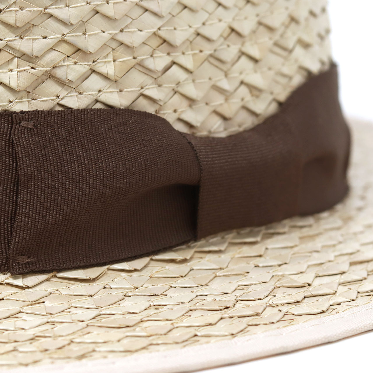 BOATER HAT ボーターハット クワイ草 カンカン帽 メンズ 裏地