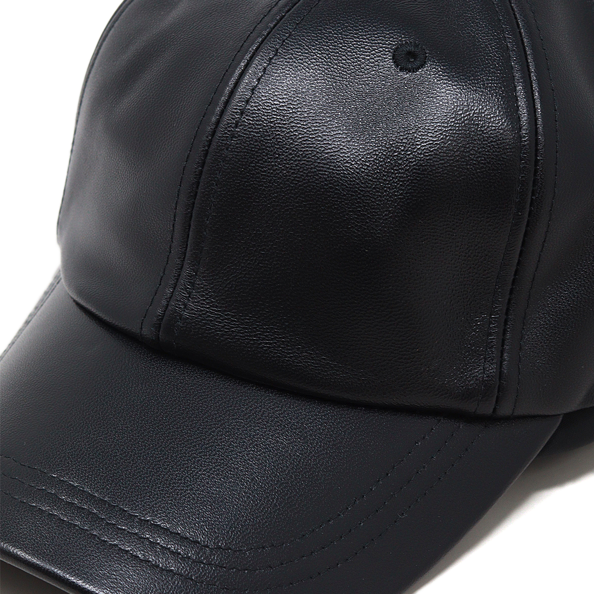 ReqHatter（レックハッター） レザーキャップ 黒 革キャップ 帽子 羊革