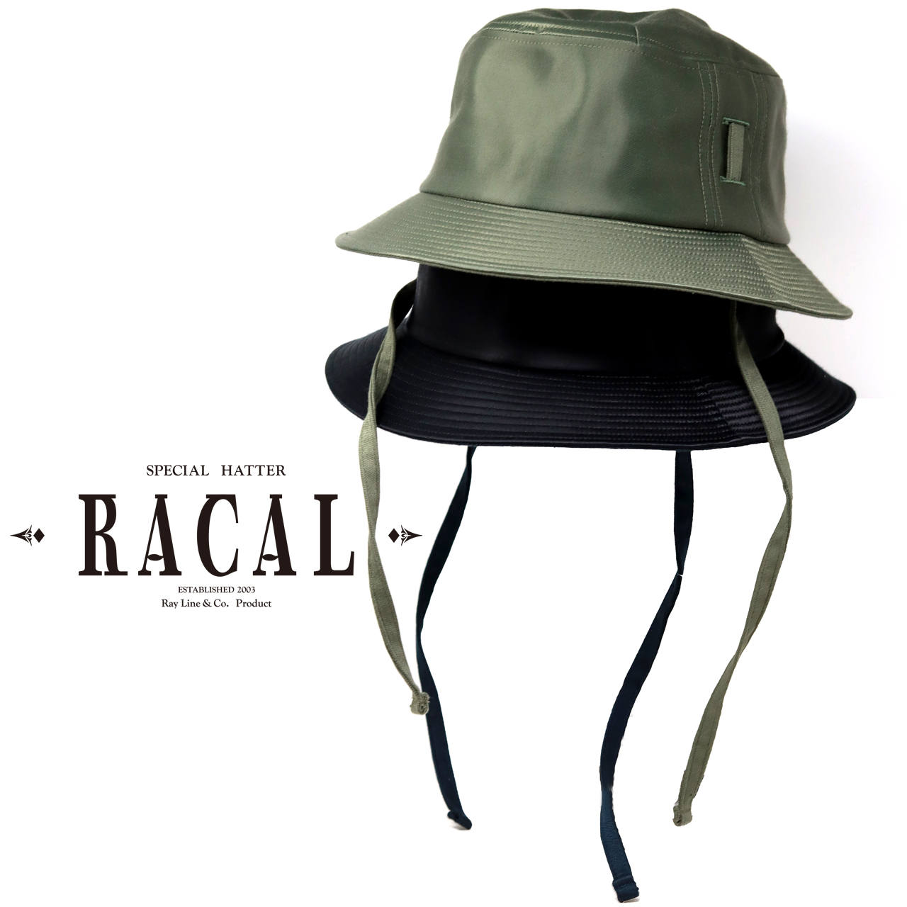 RACAL バケットハット レディース 紐付き帽子 バケハ リサイクル