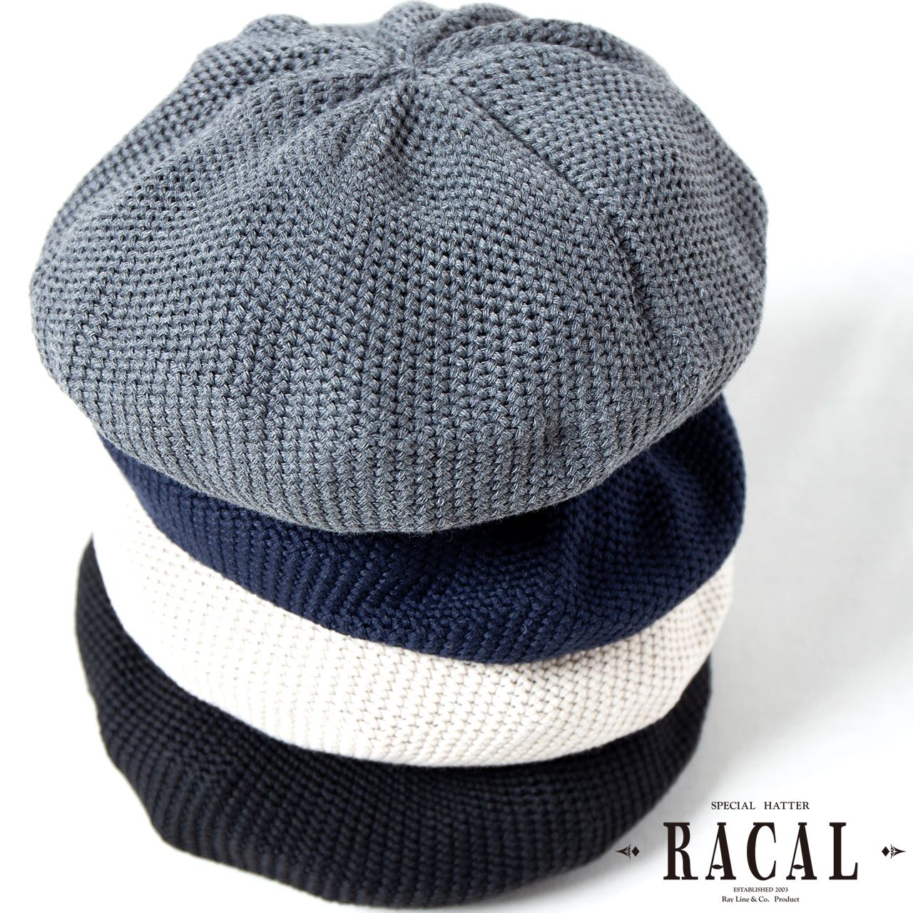 ベレー ゆったり オーガニックコットン ニットタム 日本製 帽子 メンズ ニット ベレー帽 メンズ ラカル ニットベレー ベレー帽 レディース racal ベレー帽子｜elehelm-hatstore｜03