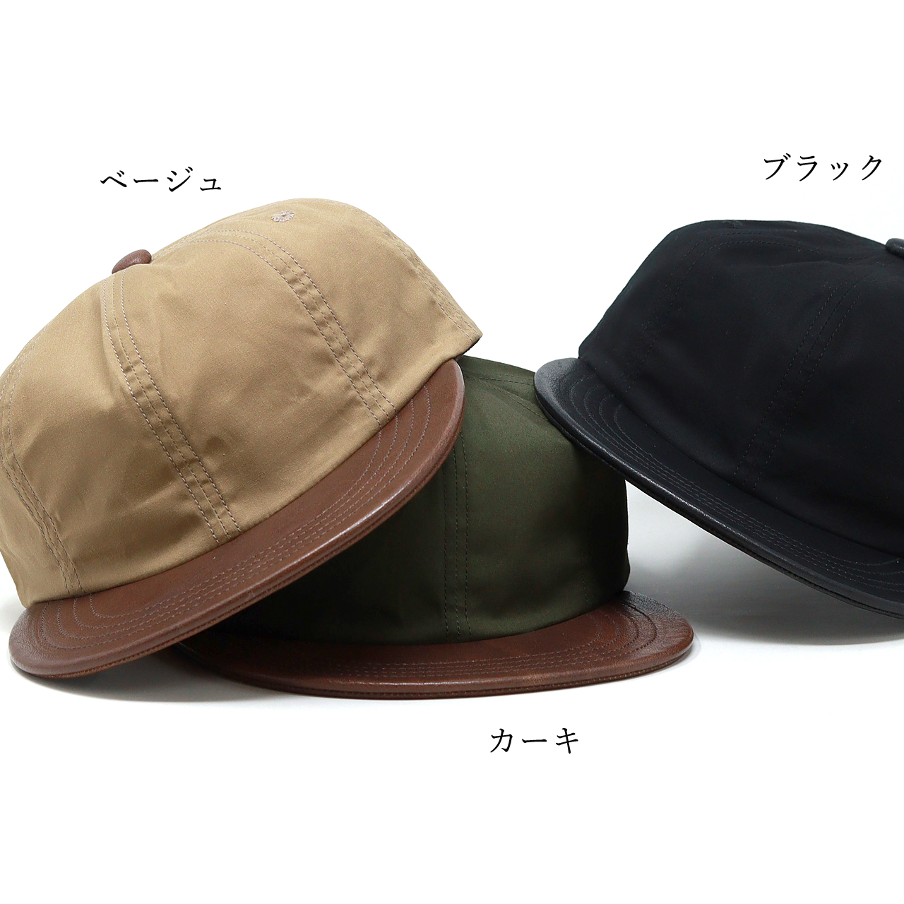Schott N.Y.C キャップ メンズ パラフィン レザー 牛革 高品質