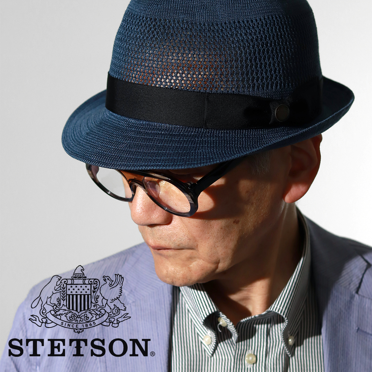 大きなサイズ！　STETSON ステットソン　中折れメッシュハット　LL STETSON ステットソン ハット メンズ ニットメッシュ stetson