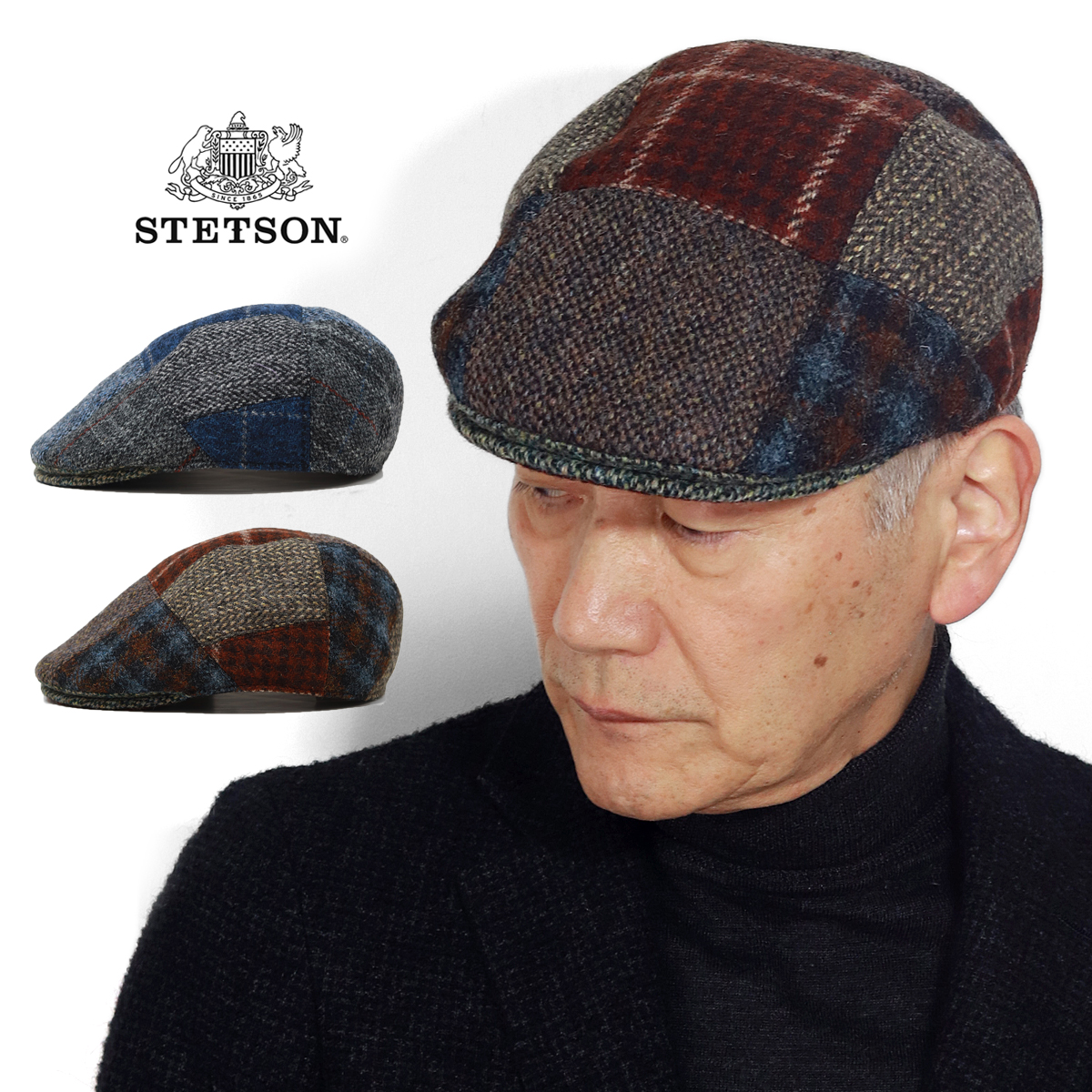 ハンチング ツイード ステットソン ハリスツイード 秋 冬 Harris Tweed STETSON...