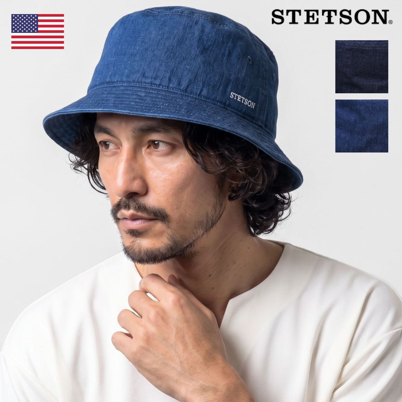 STETSON（ステットソン） バケットハット メンズ 大きいサイズ デニム