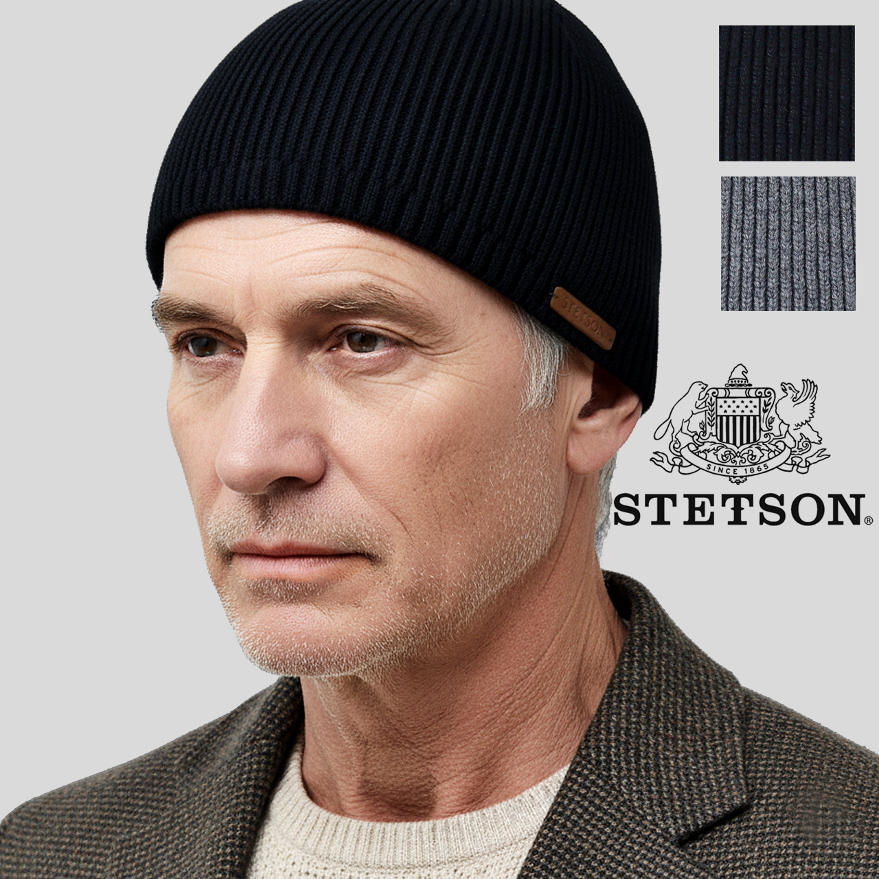 STETSON（ステットソン） イスラムワッチ ニット帽 メンズ 秋冬 浅め