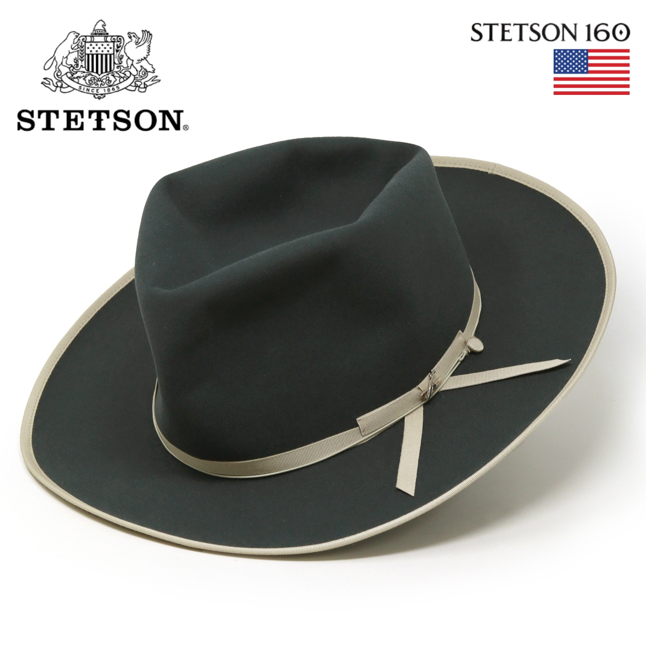 STETSON（ステットソン） フェルトハット 160周年記念 帽子 オープン