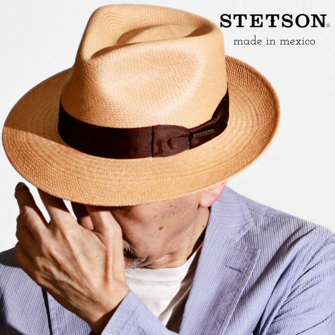 STETSON パナマ帽　パナマハット STETSON パナマハット 中折れハット パナマ帽 エクアドル本