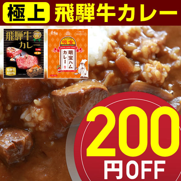 エレホームヤッホーの「豪華！飛騨牛カレーが今だけ200円引き！」のクーポン
