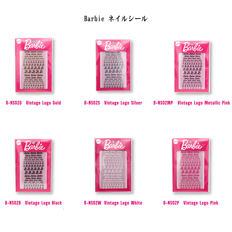 Barbie（バービー） ネイルシール ビンテージロゴ 6色からご選択 NS02G