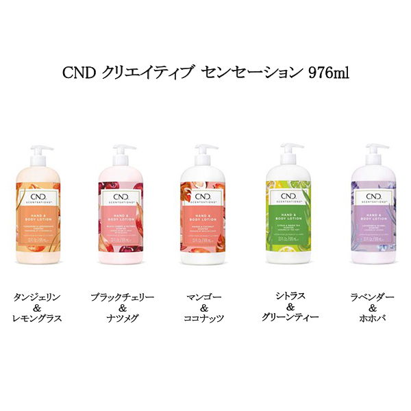 新ボトル CND 特大サイズ クリエイティブ センセーション 976ml 5種類からご選択 ローション ハンドクリーム CREATIVE  ハンド＆ボディローション 新品 送料無料