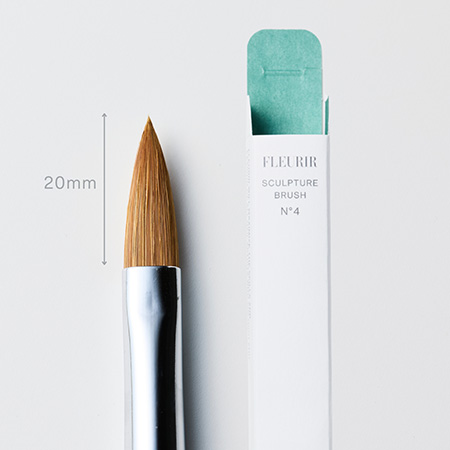 Fleurir スカルプチュアブラシ グリーン フルーリア FLEURIR スカルプチュアブラシ No.4 N ネイルブラシ