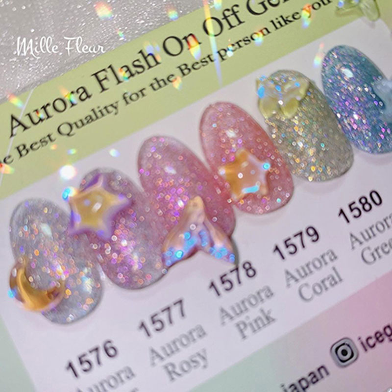 アイスジェル ICE GEL A BLACK オーロラフラッシュオンオフジェル 3g 6