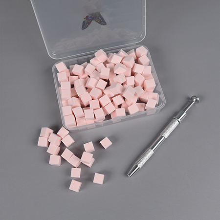 アイスジェル ICE GEL キューブスポンジ ピンク ピッカーセット 100個入り グラデーションネイル チークネイル 弾力性 タップグラデーション 新品 送料無料