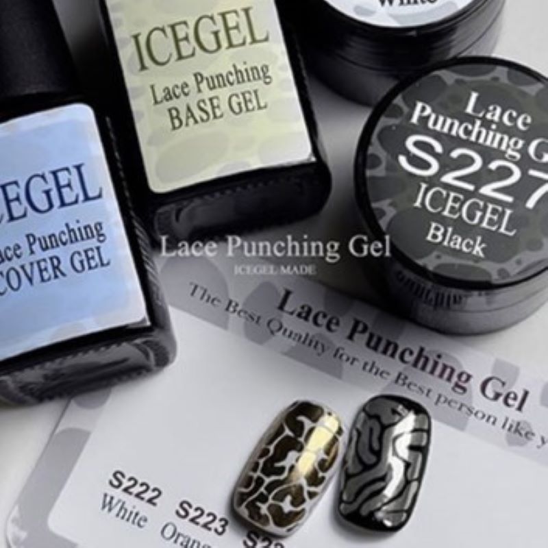ICE GEL A BLACK レースパンチングジェル 9ml 2種からご選択 ベース