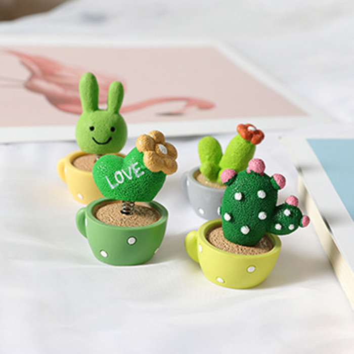 カーアクセサリー サボテン 4個セット 2種類からご選択 おもちゃ