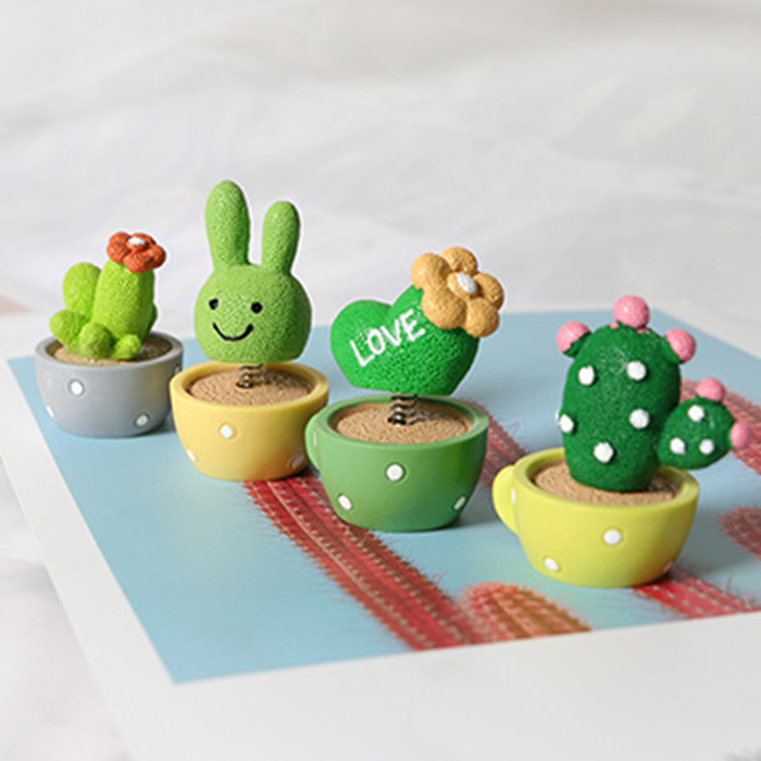 カーアクセサリー サボテン 4個セット 2種類からご選択 おもちゃ