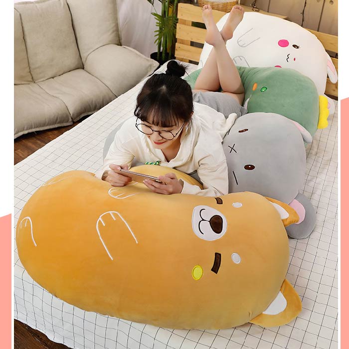 動物 BIGクッション 4種×3サイズからご選択 ねずみ 柴犬 うさぎ 恐竜