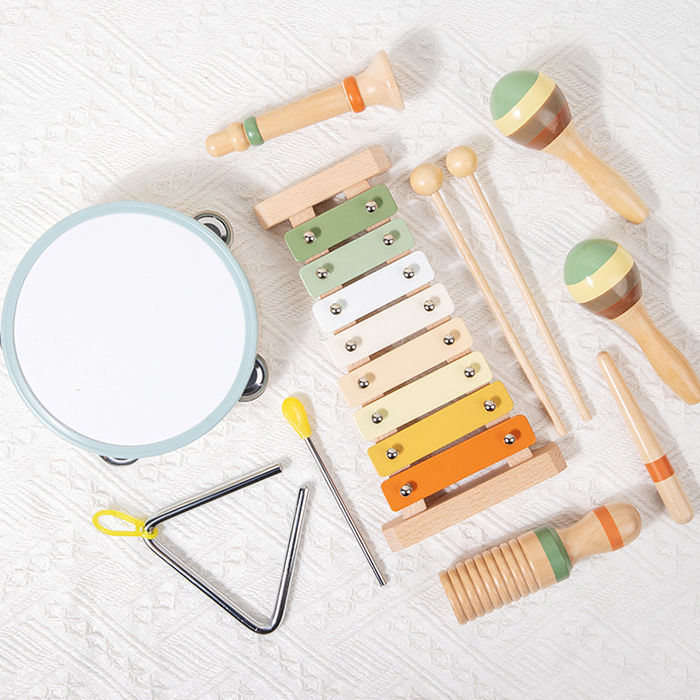 ビンテージ ミュージック セット 楽器セット 木琴 タンバリン マラカス