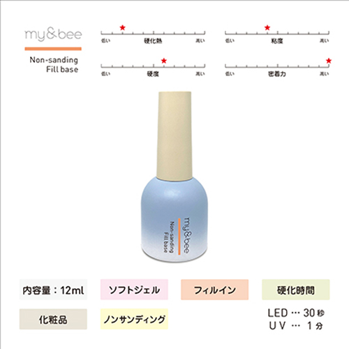 my&bee マイビー ノンサンディングフィルベース 7g フィルインに