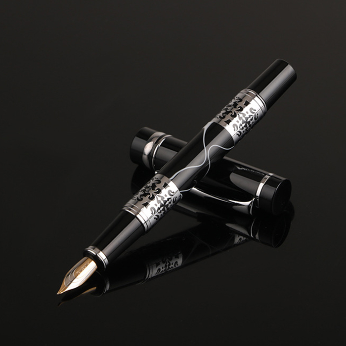 万年筆 ブラック 2種類からご選択 0.5mm 1.0mm ニブ 中字 細字