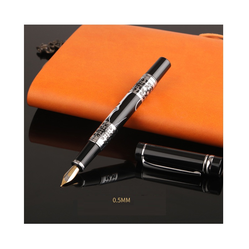 万年筆 ブラック 2種類からご選択 0.5mm 1.0mm ニブ 中字 細字