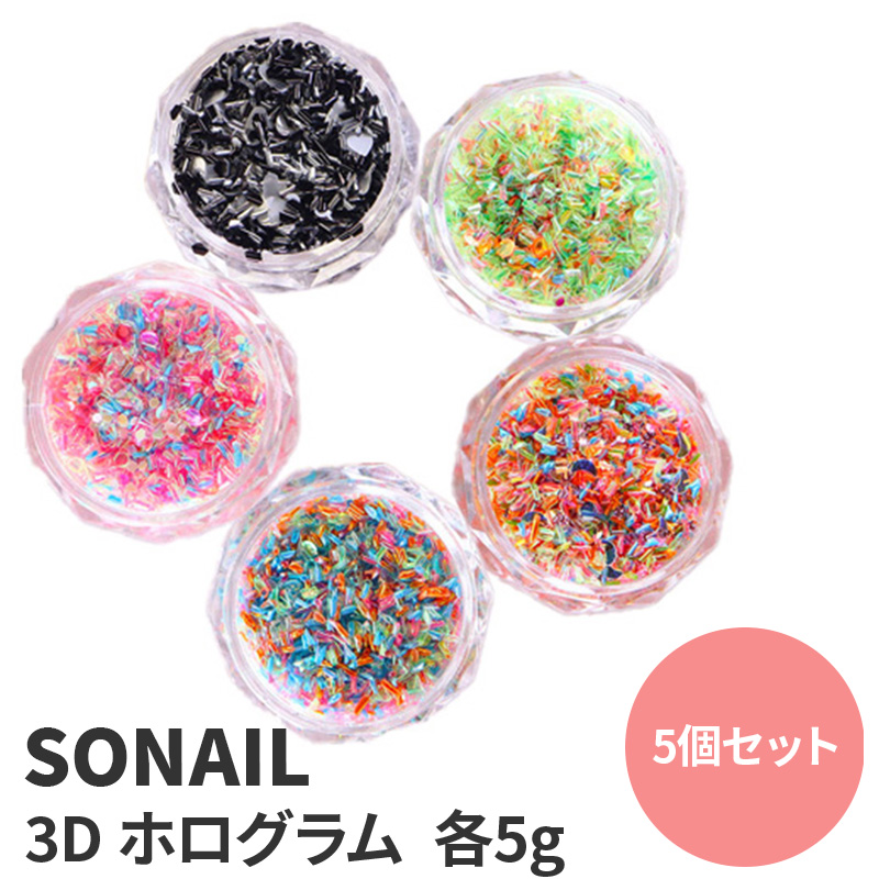 ソーネイル SONAIL 3D ホログラム 5色セット 各5g FY001550 ネイル