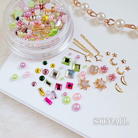 ネイルパーツ 3smama SONAIL×MAIKO Playful mix sun purple ソネイル FY001824 ネイルパーツ