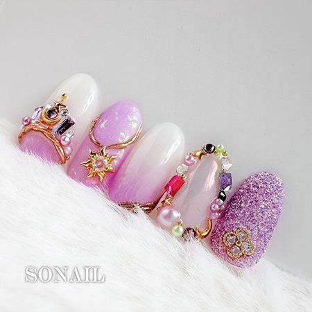SONAIL×MAIKO Playful mix sun purple ソネイル FY001824 ネイルパーツ